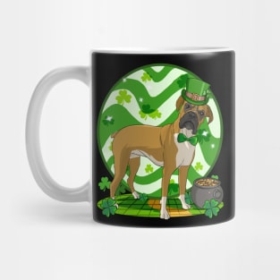 Boxer Dog St Patricks Day Leprechaun Mug